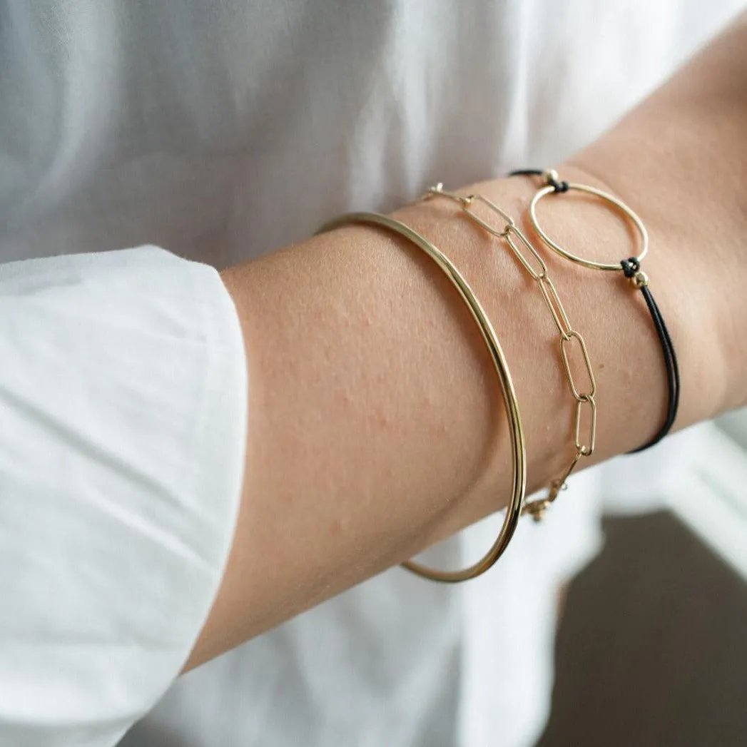 9kt Gold Solid Bangle