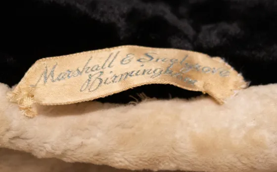 A Vintage 1960s Marshall and Snellgrove Black Silk Velvet Cape