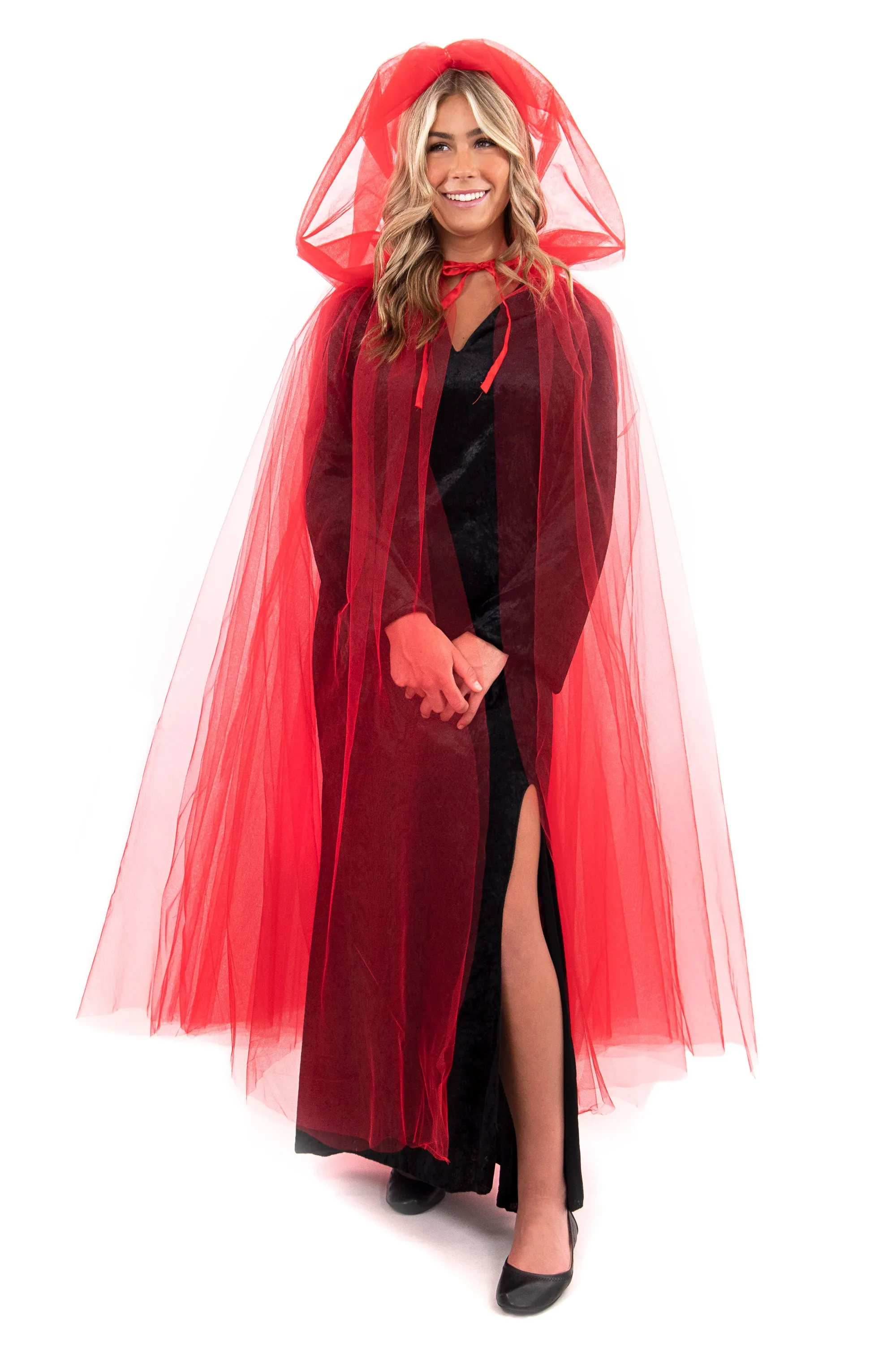 Adult Red Tulle Cloak