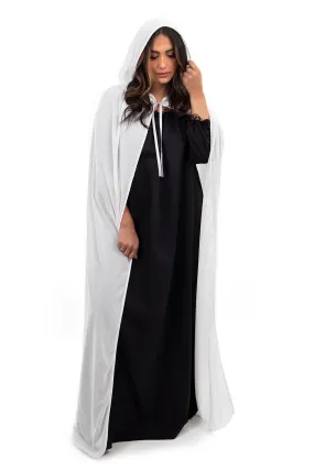 Adult White Velvet Cloak