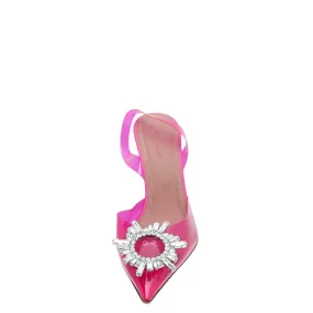 Amina Muaddi Pink Begum PVC Slingback 39