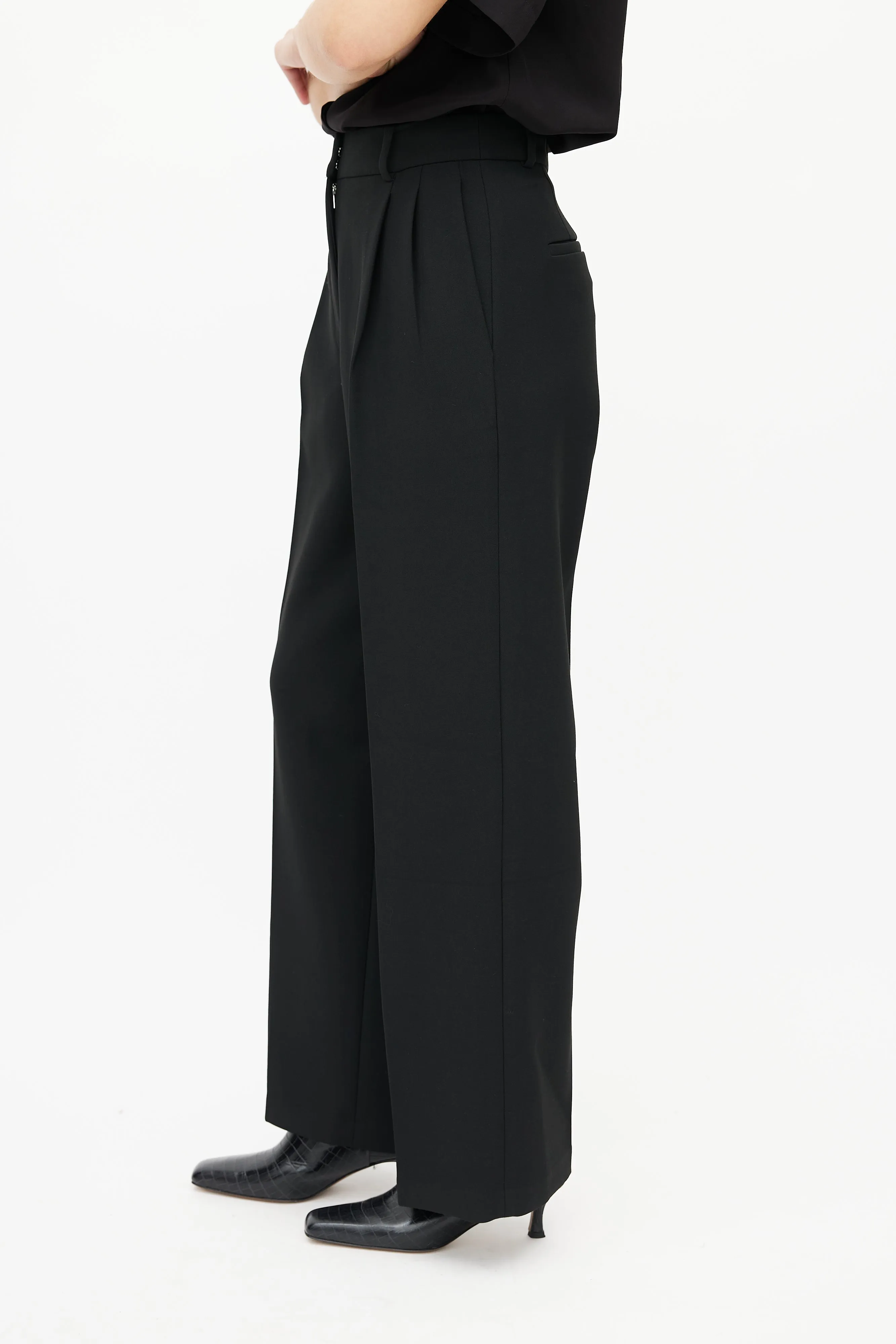 Babaton Black Pleated Trouser