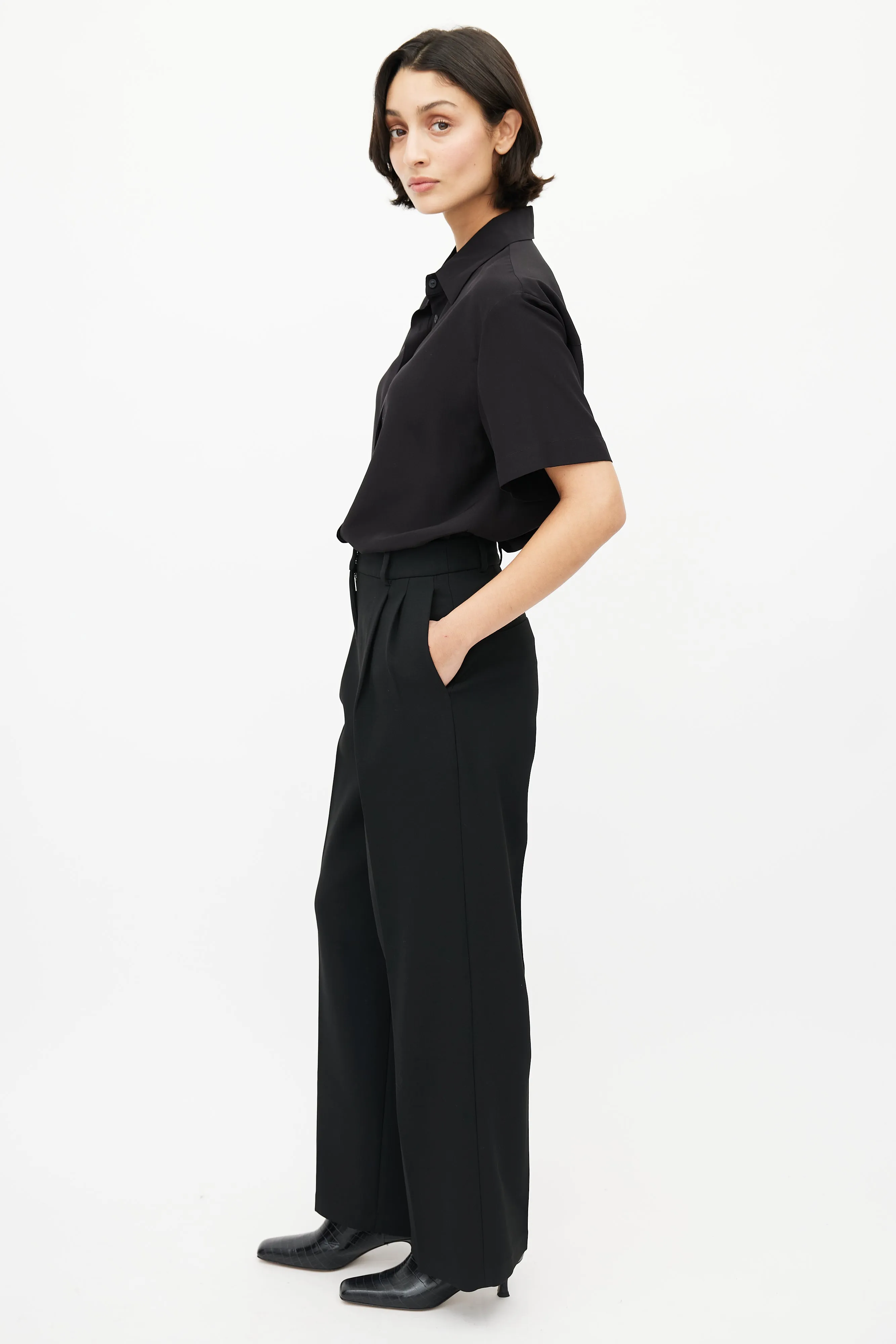 Babaton Black Pleated Trouser