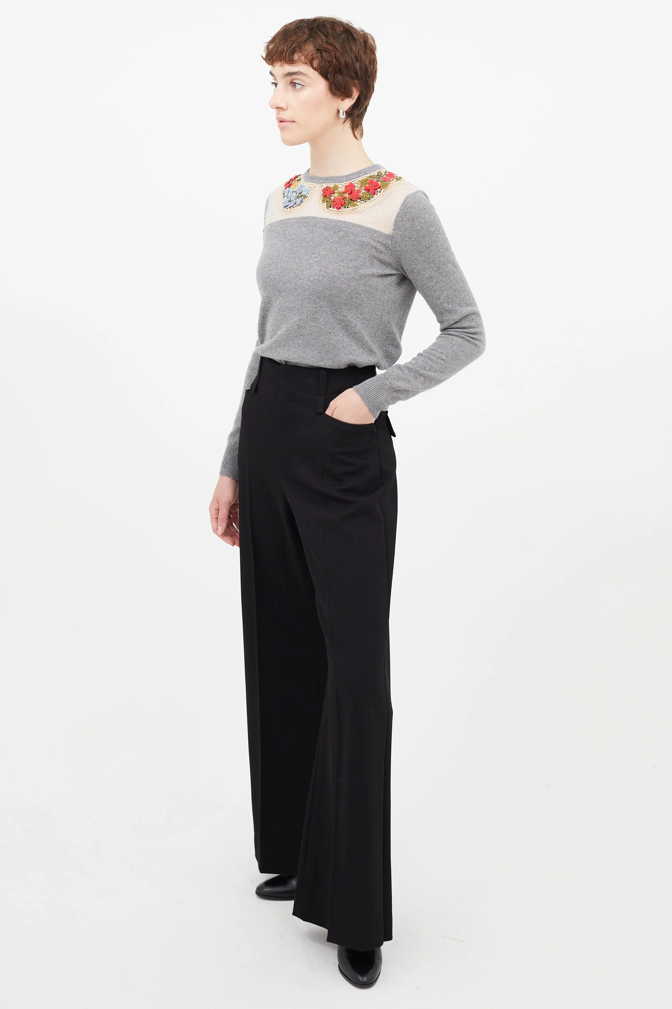 Black Pleated Trouser