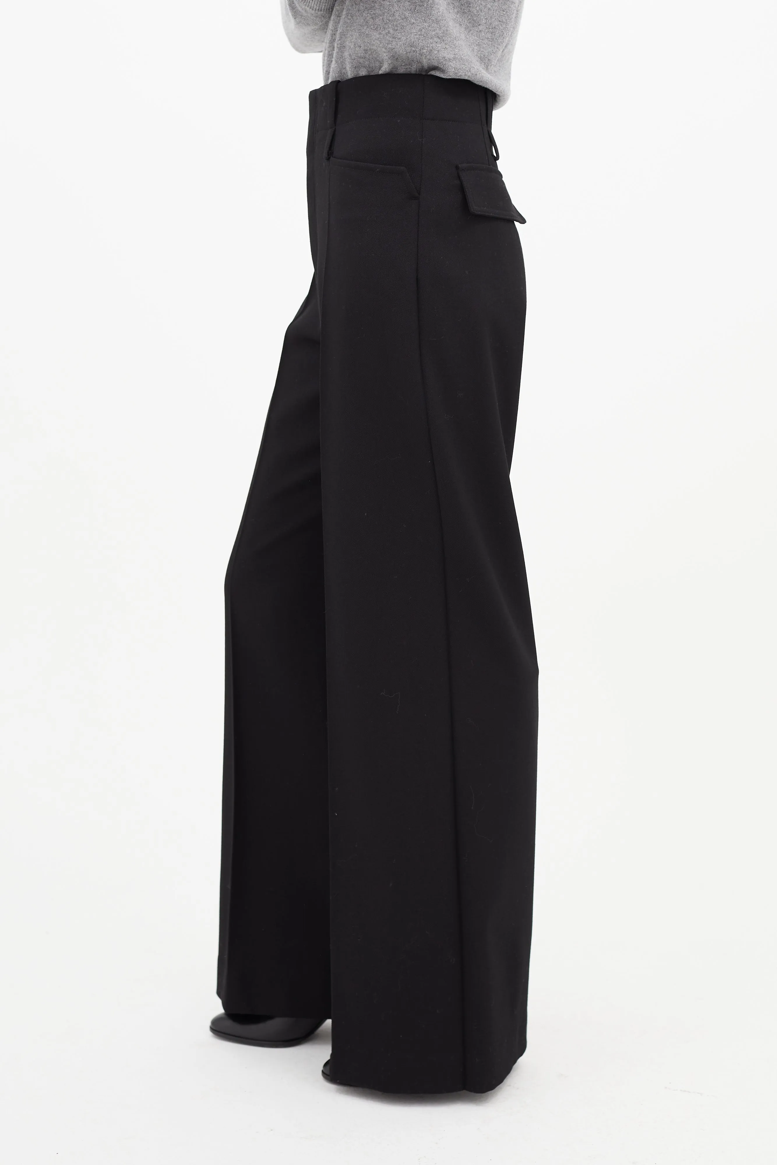 Black Pleated Trouser
