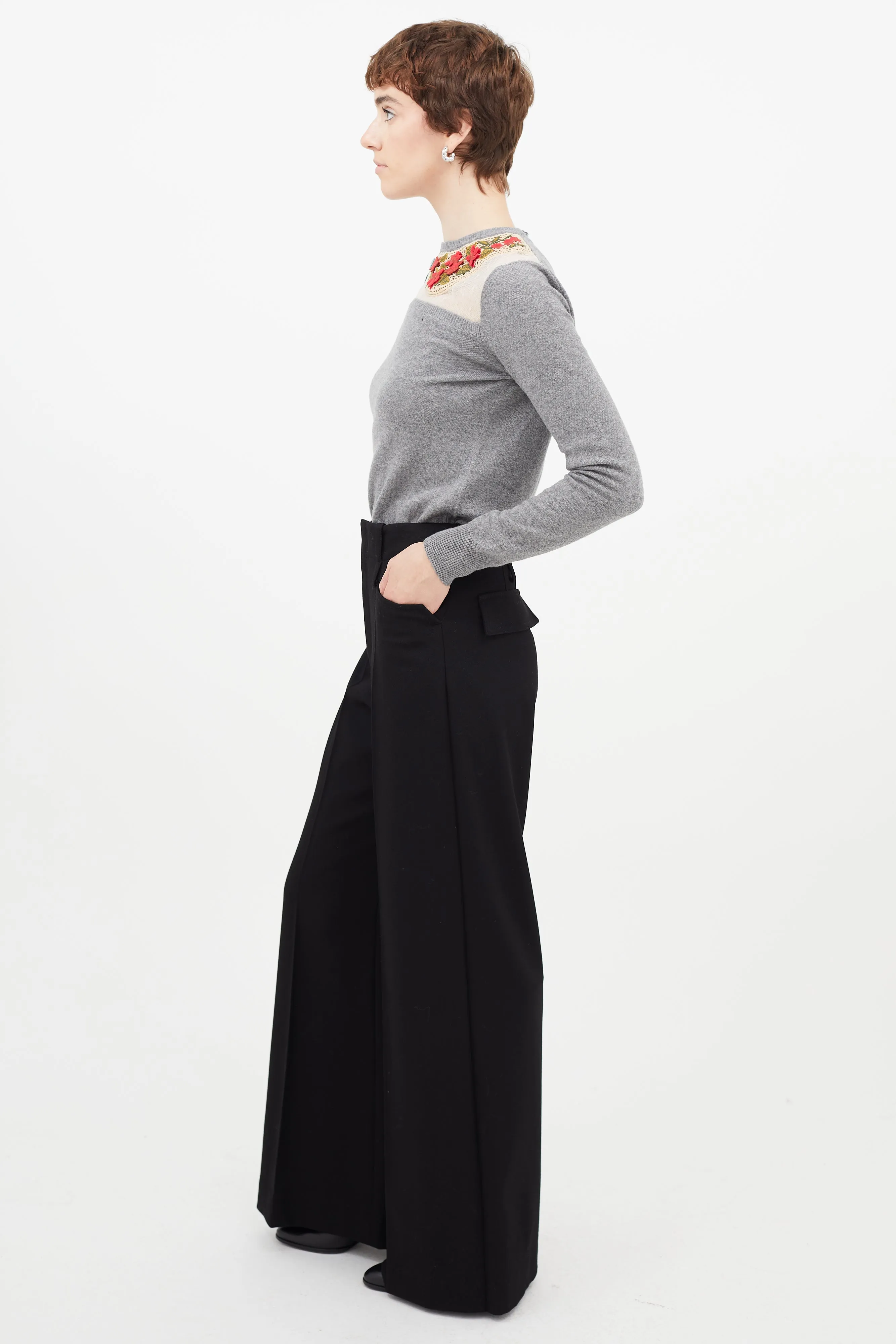 Black Pleated Trouser