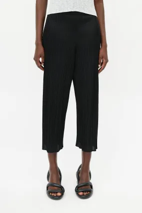 Black Pleated Wide Leg Pant