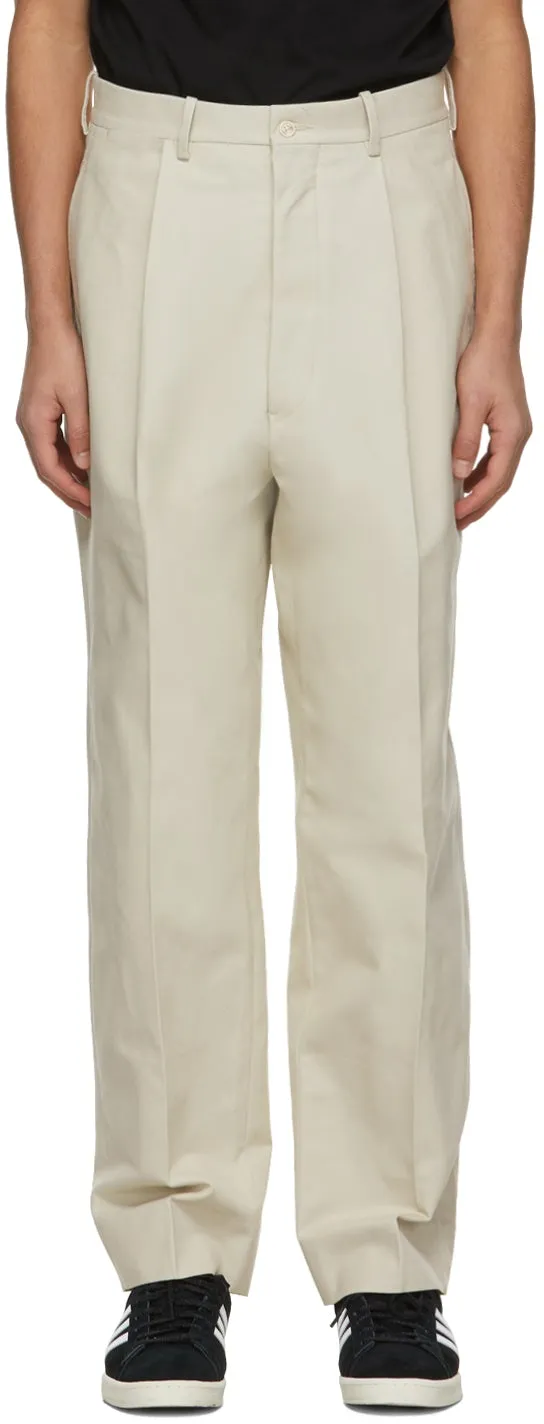 Connor McKnight Grey Canvas Pleated Trousers