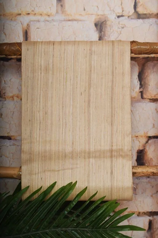 Cream Pure Tussar Silk Unstitched Suit