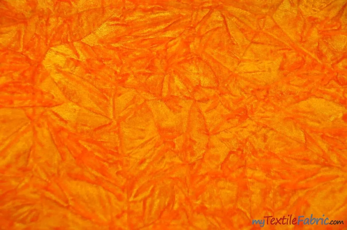 Crushed Triple Velvet | Crush Velvet Fabric | 45" Wide | Original Crushed Plush Velvet | Multiple Colors |