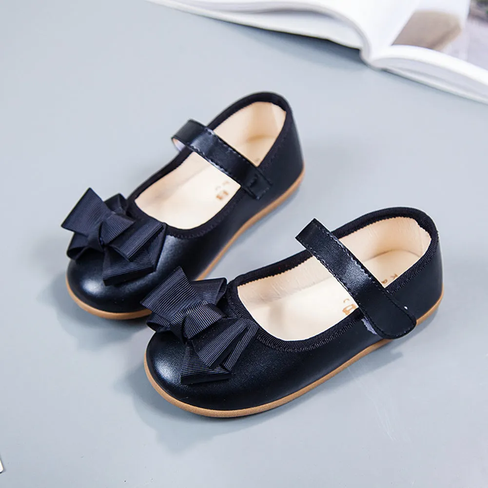 Dress Flats with Bowknot Ballerina Casual School Shoes for Girls