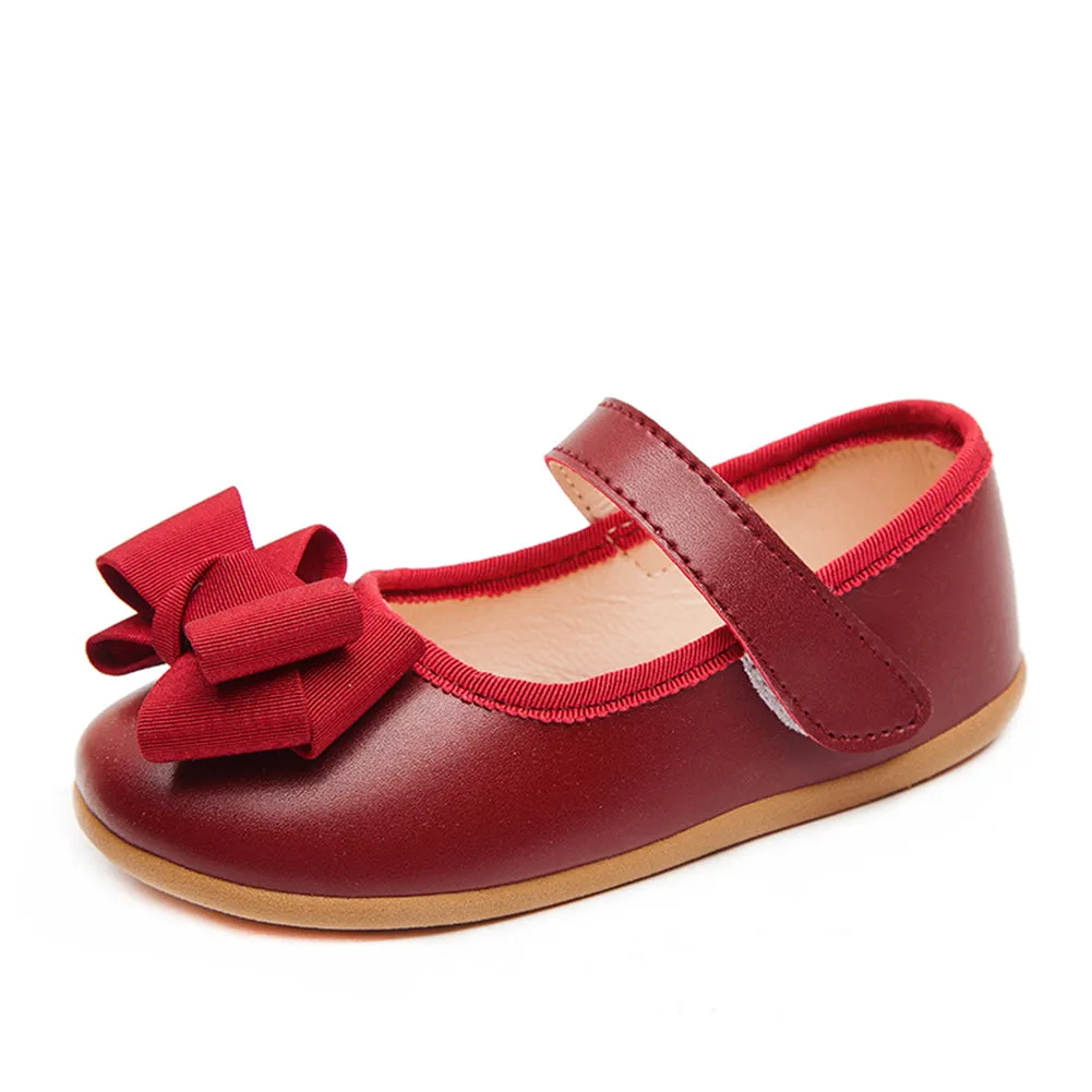 Dress Flats with Bowknot Ballerina Casual School Shoes for Girls