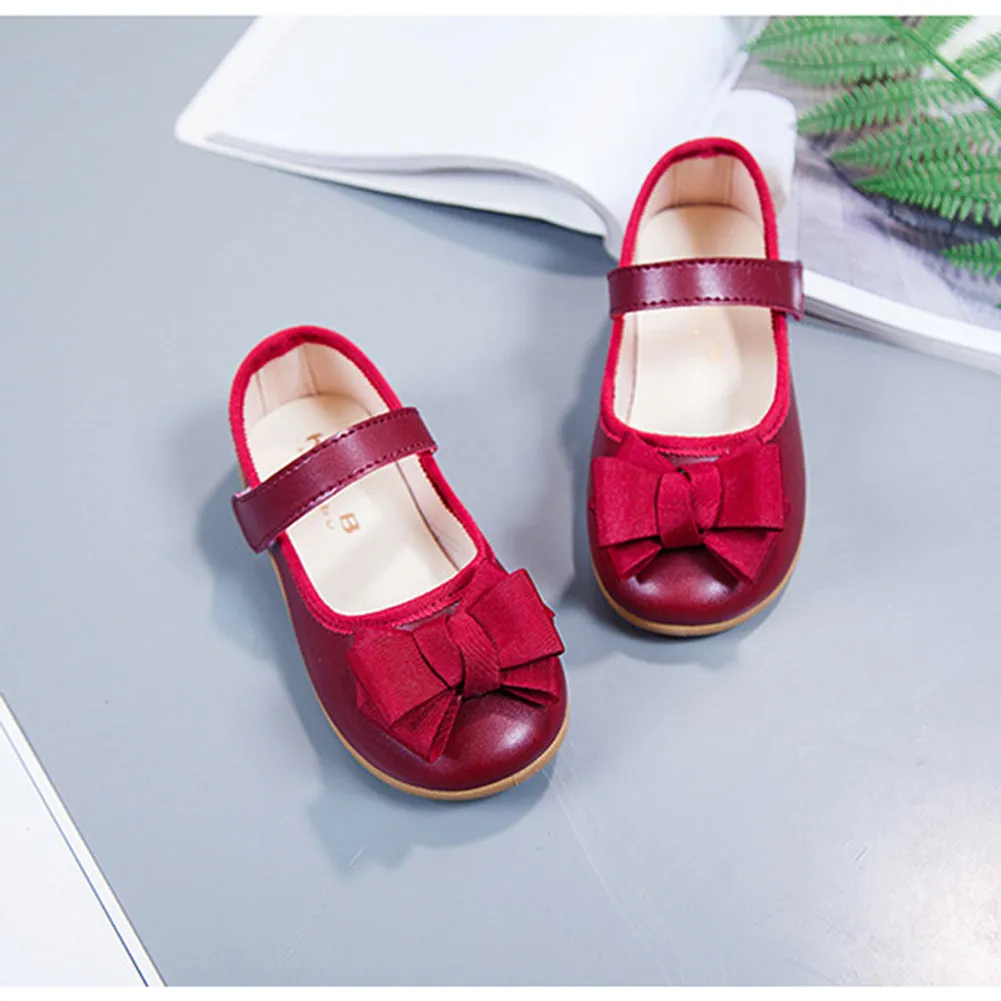 Dress Flats with Bowknot Ballerina Casual School Shoes for Girls