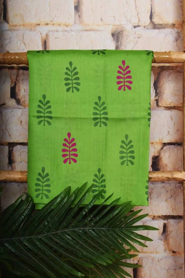 Green Pure Silk Unstitched Suit
