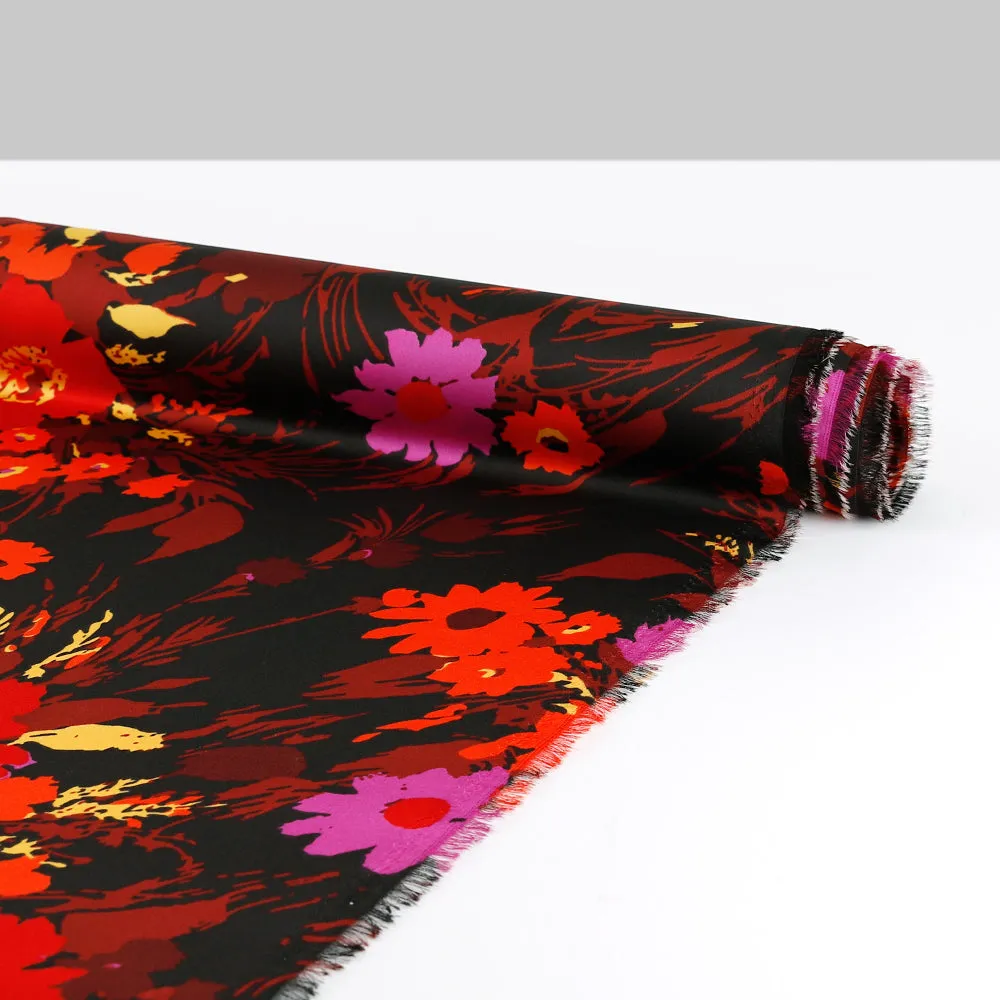 Harvest Bouquet Poly Twill - Red