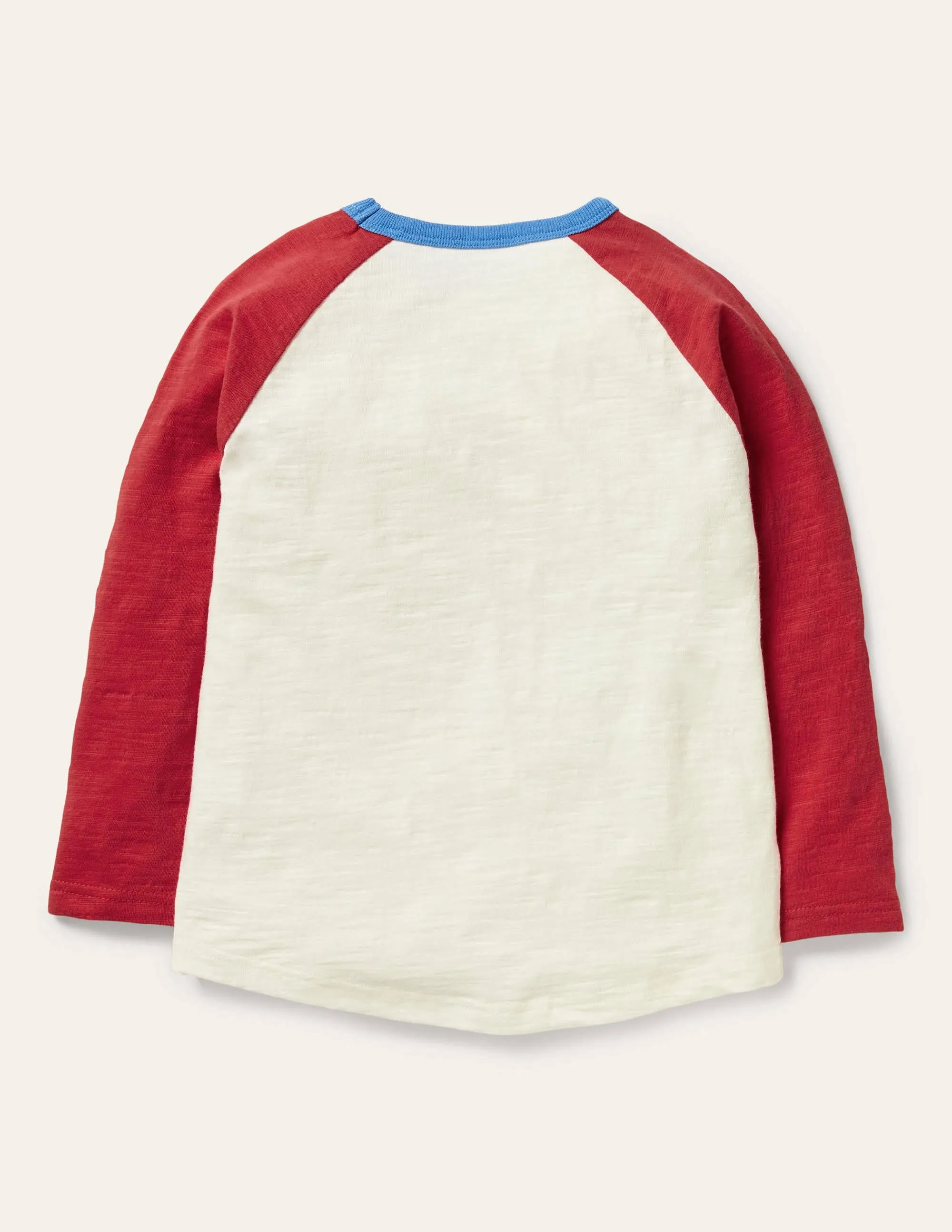 Hero Slogan Raglan T-shirt-Ivory/Elizabethan Blue Hero