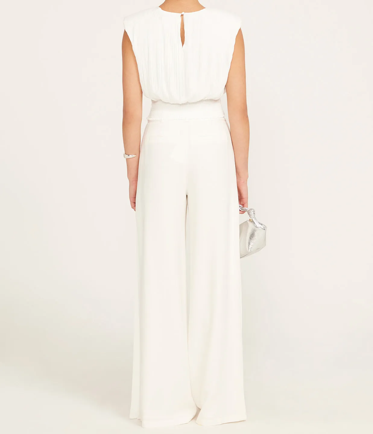 Lilo Pleated Pant in Ivory