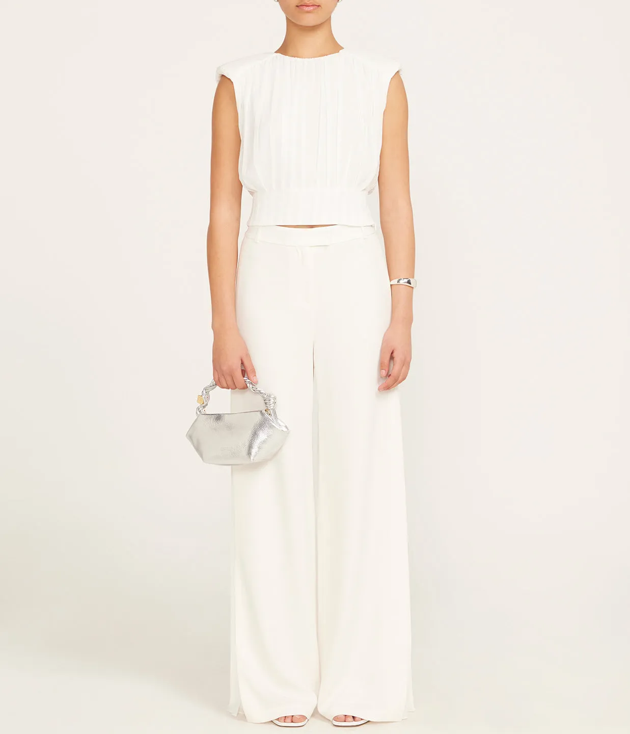 Lilo Pleated Pant in Ivory