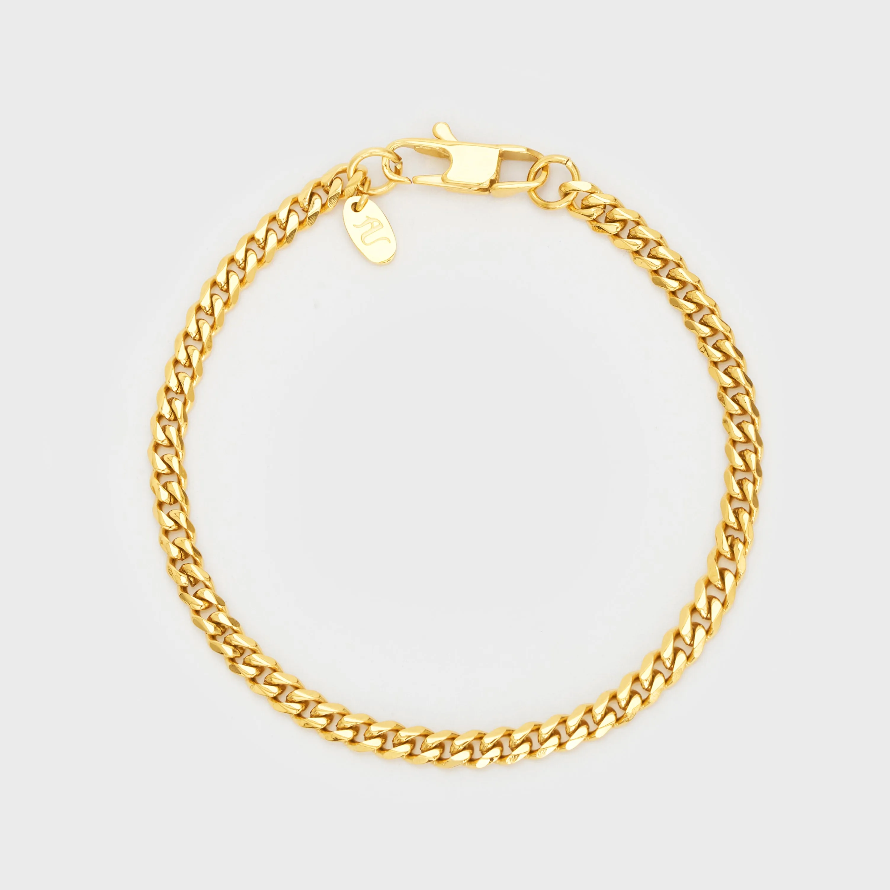 Mens Gold Bracelet - 4 mm