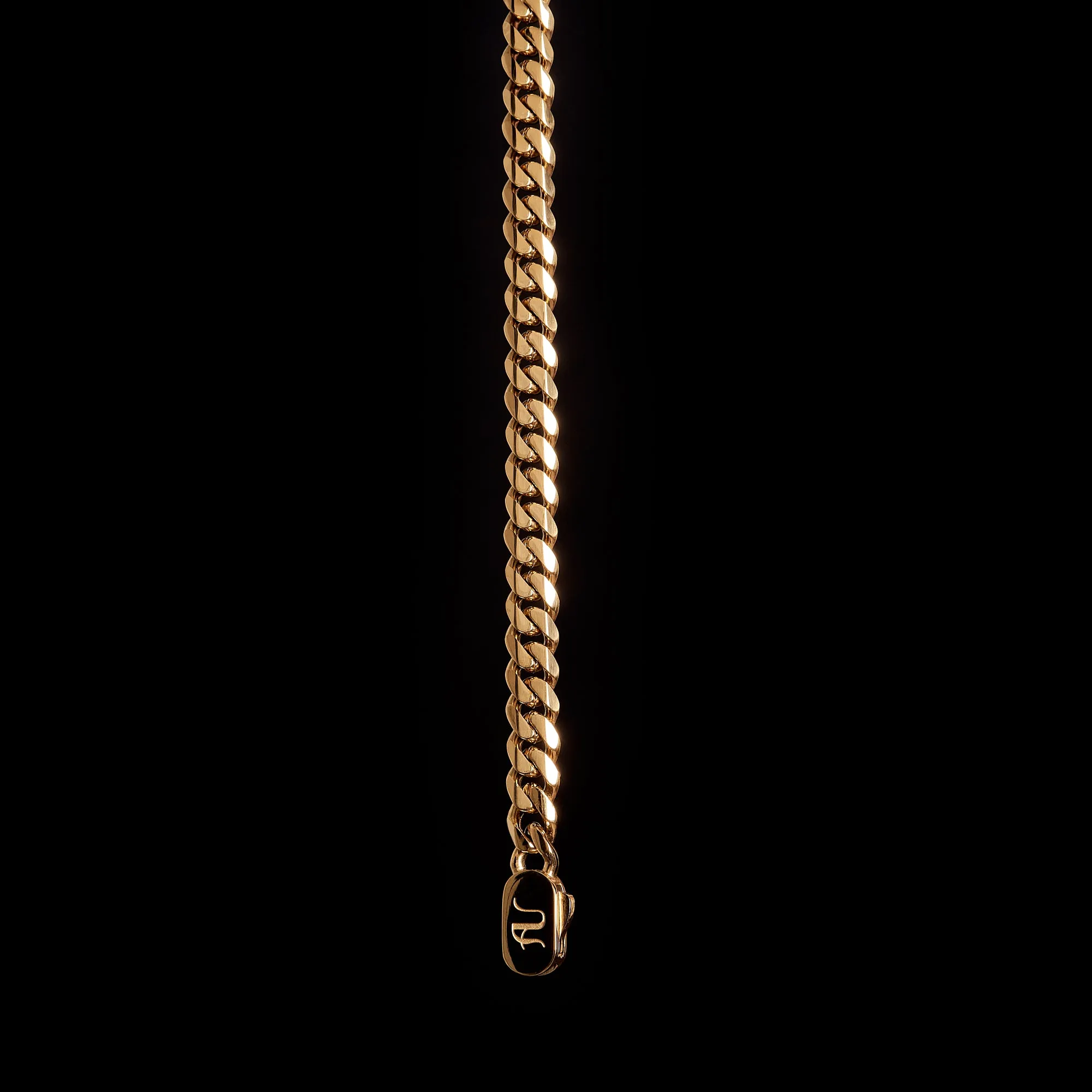 Mens Gold Bracelet - 8 mm