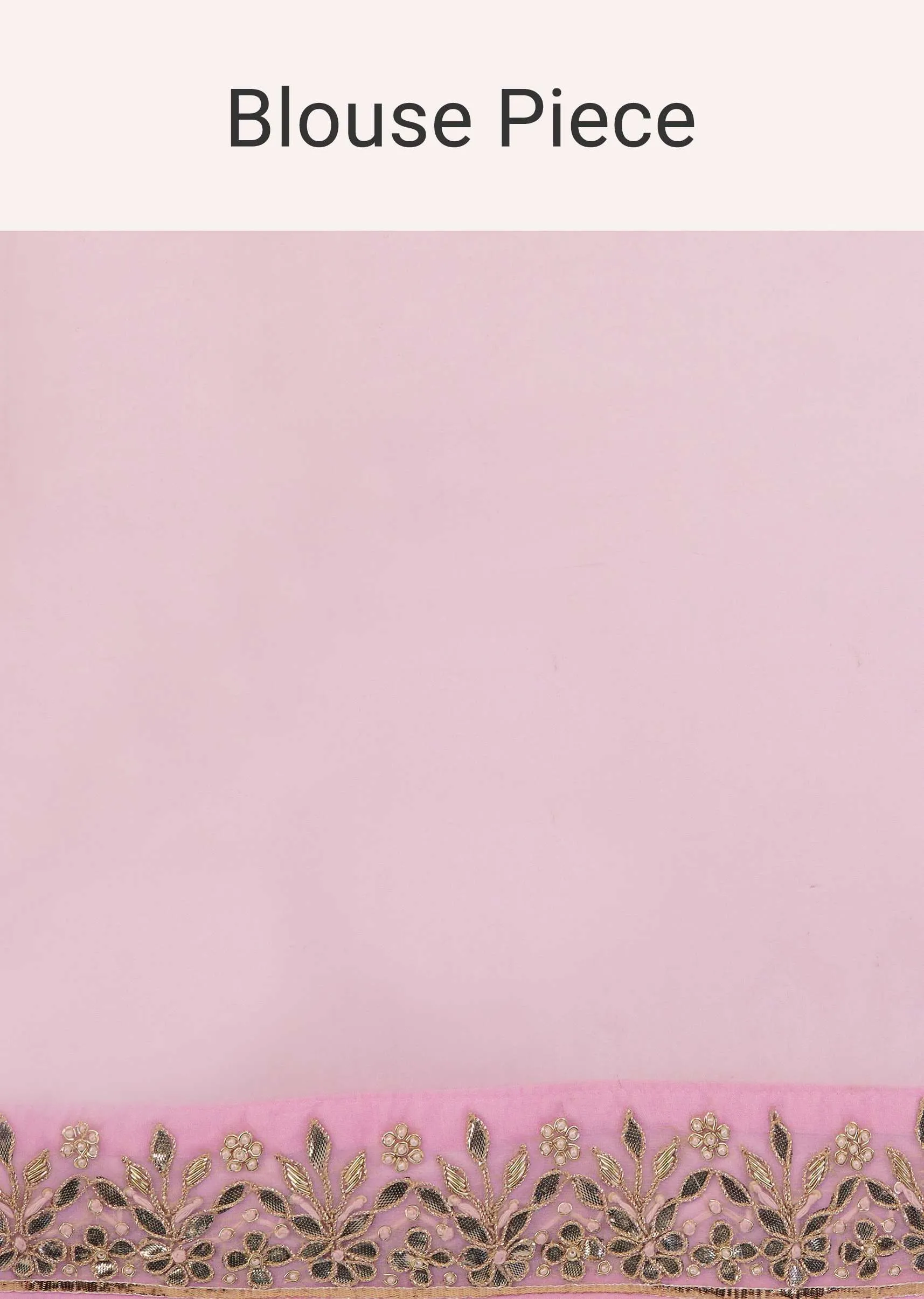 Onion Pink Saree In Organza With Foil Print And Embroidery