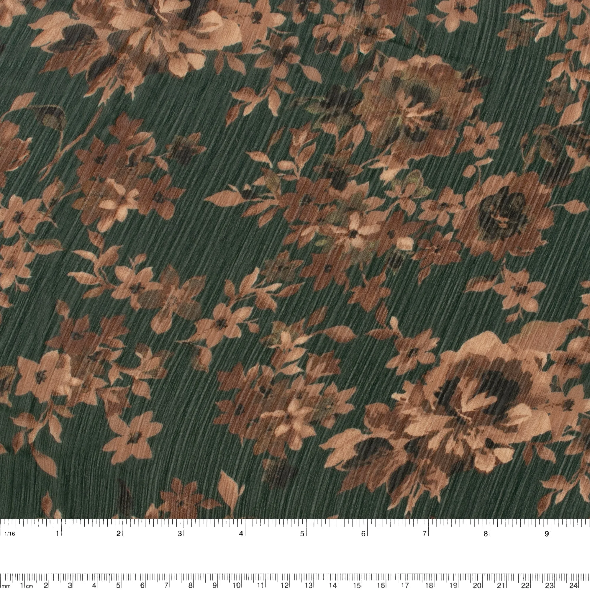 Printed Chiffon - AMANDA - Clematis - Green