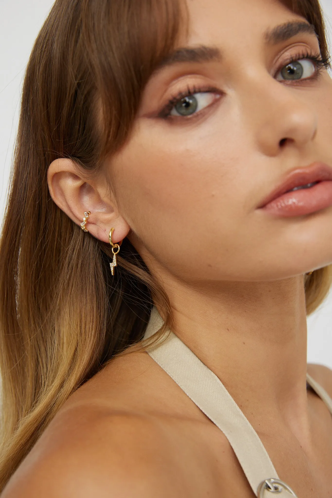 Saskia Crystal Ear Cuff Gold