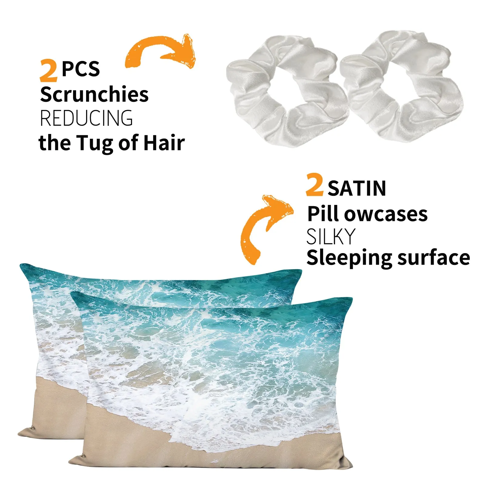 Satin Pillowcase - Ocean