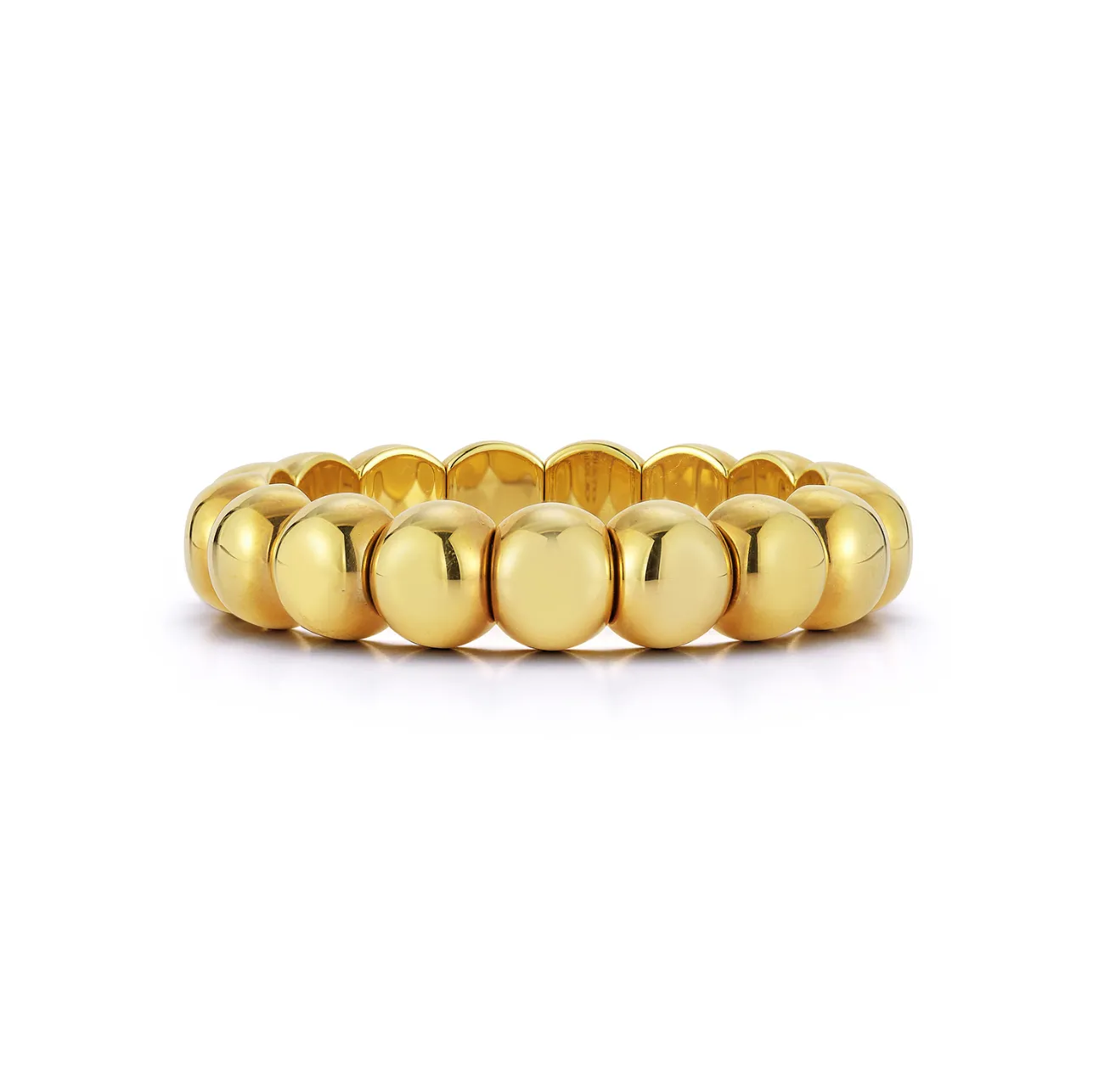 Small Aura Dama Bead Bracelet in Yellow Gold