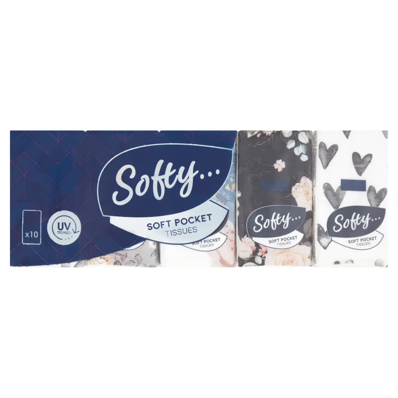 Softy Pocket Tissues 3ply Handkerchiefs 10 Pack