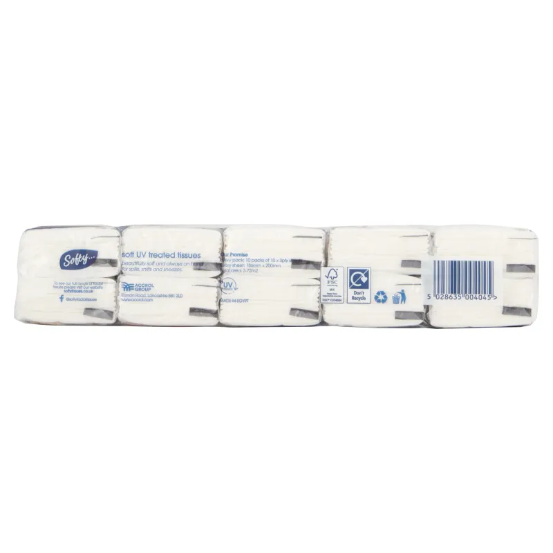 Softy Pocket Tissues 3ply Handkerchiefs 10 Pack