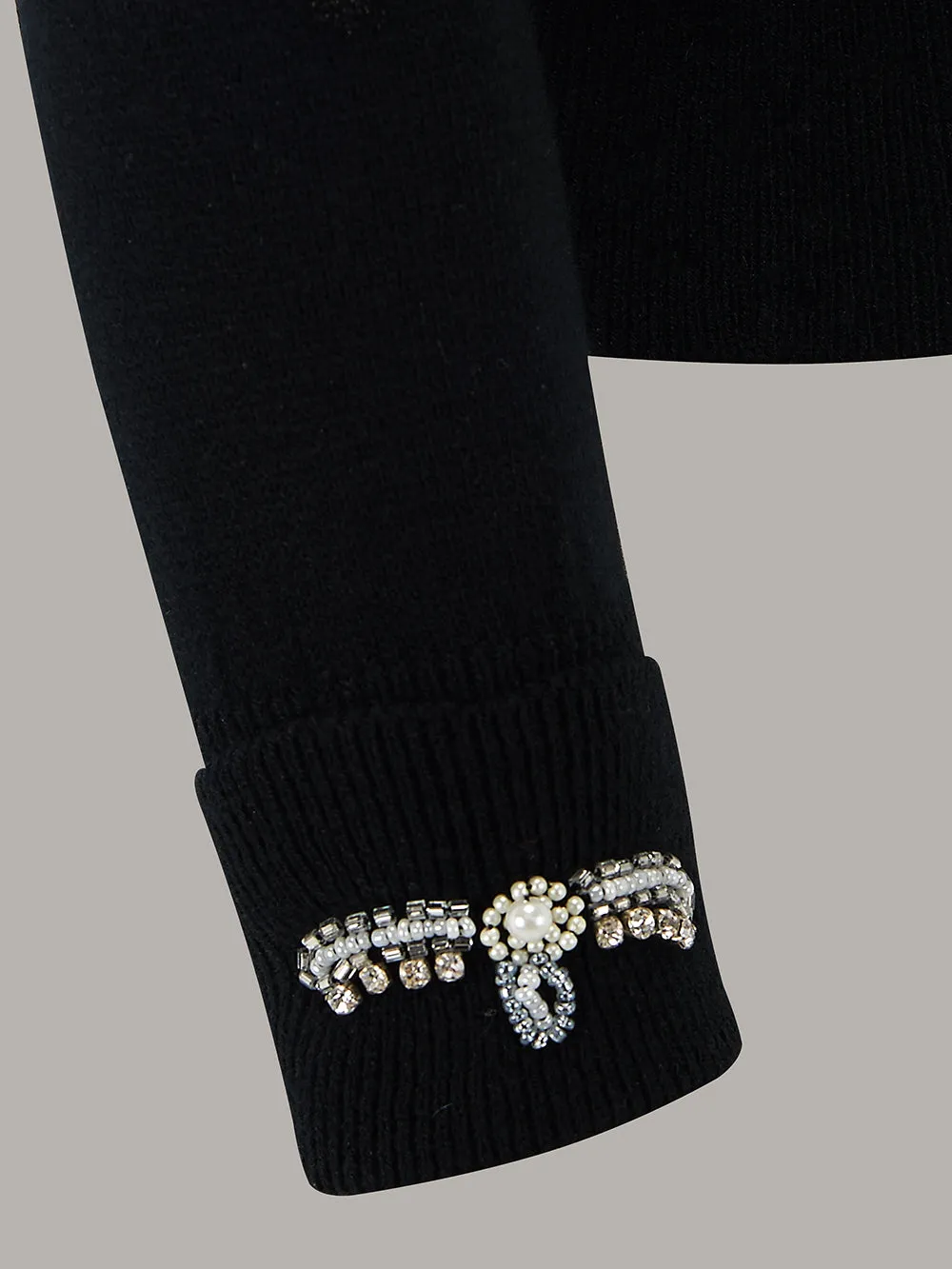 The Beaded Cardigan in Black, Stunning 1940s Vintage Style