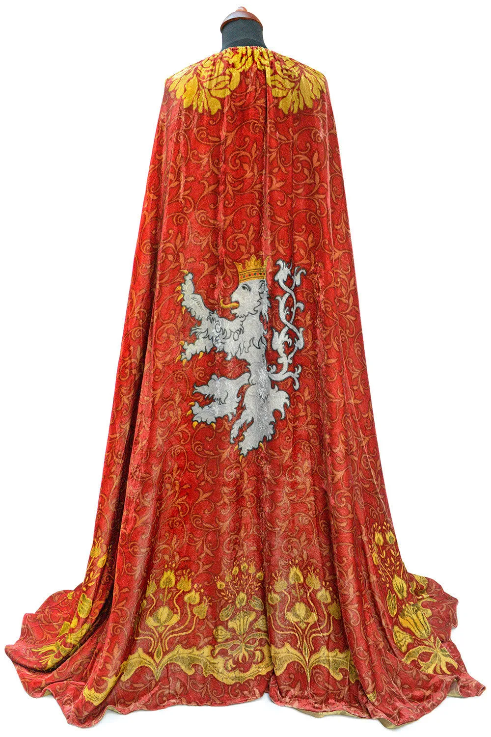 The Bohemian cloak. Art Nouveau patterns with optional Bohemian Lion on the back. Special order only.