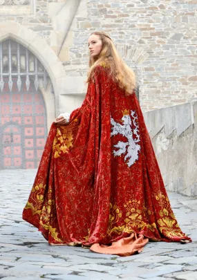 The Bohemian cloak. Art Nouveau patterns with optional Bohemian Lion on the back. Special order only.