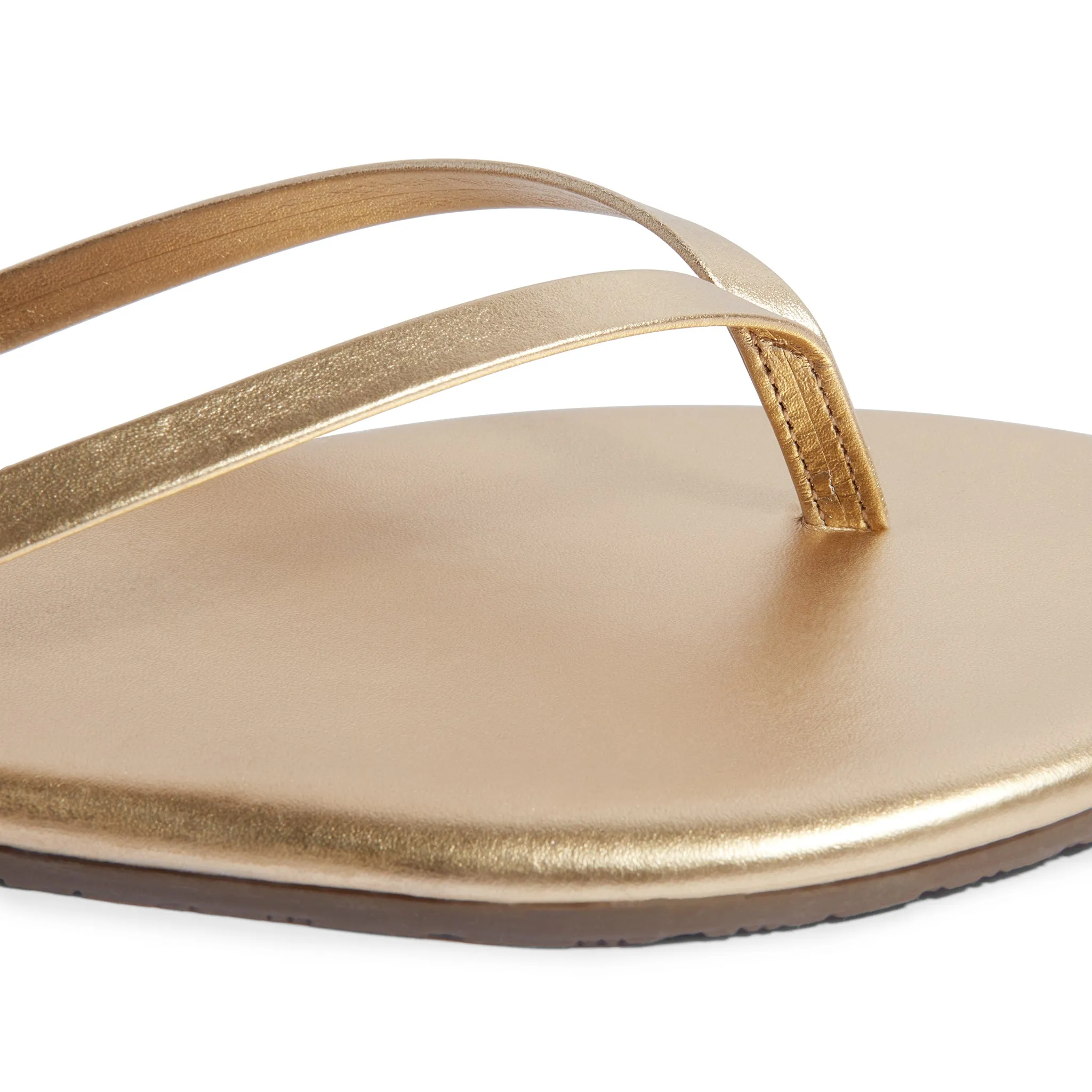 Tkees Lily metallics flip-flops from brazilian leather in Blink