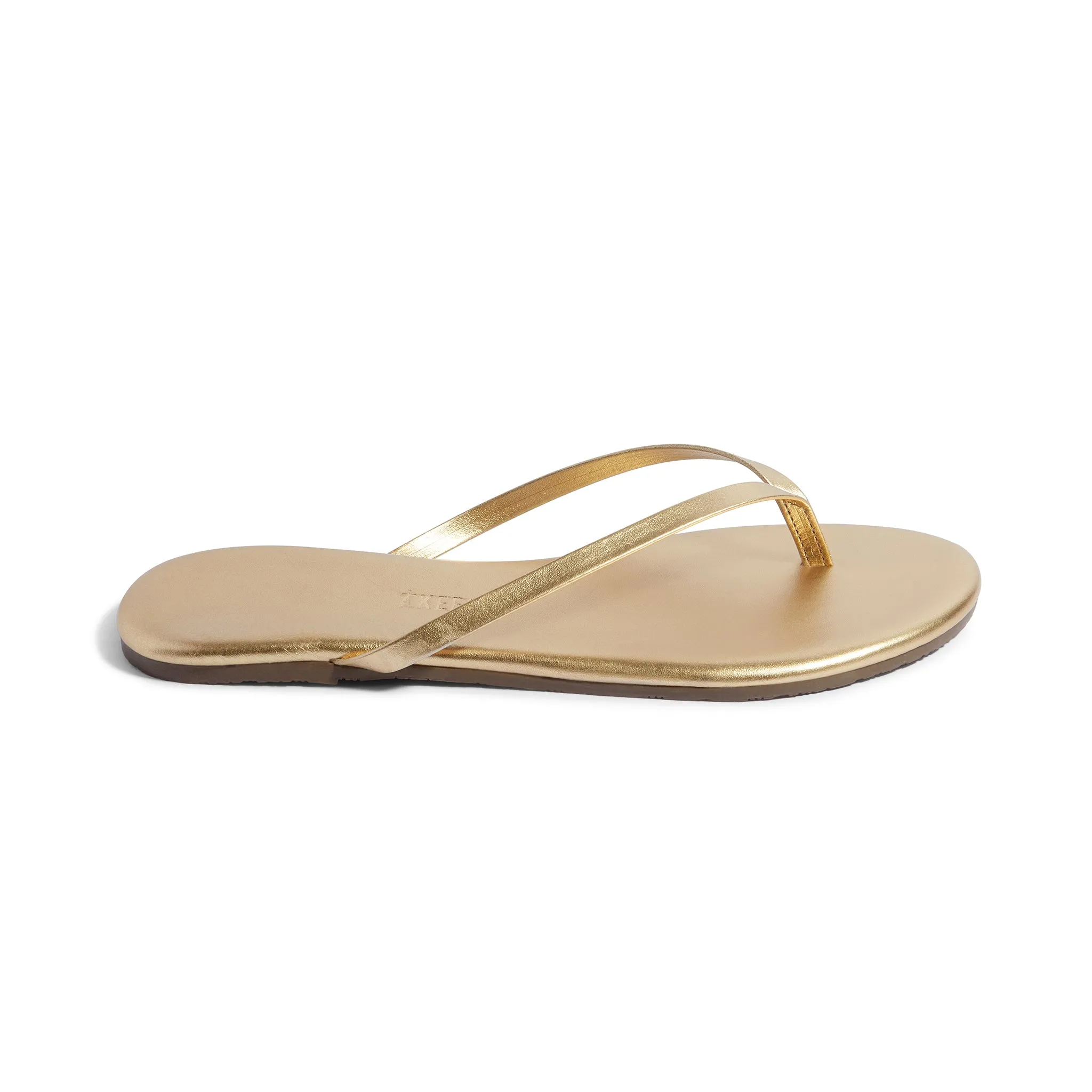 Tkees Lily metallics flip-flops from brazilian leather in Blink