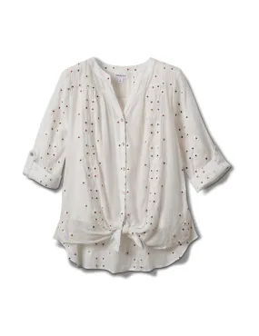 Westport Embroidered Button Front Shirt