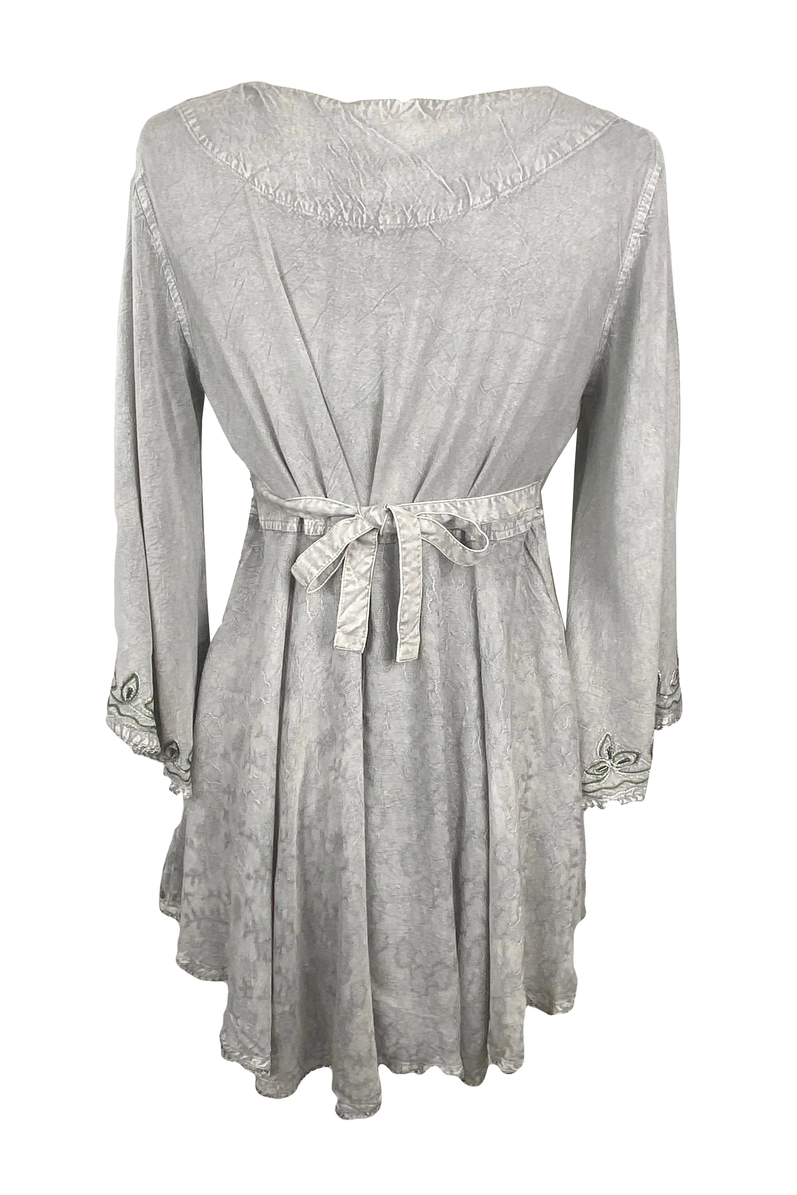 Women's Roman Butterfly Bell Sleeve Flare Hem Embroidered Sequin Tunic ~ 116 B