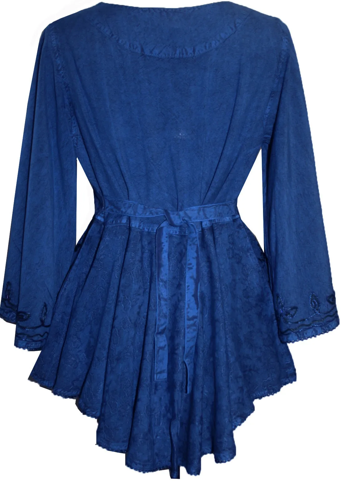 Women's Roman Butterfly Bell Sleeve Flare Hem Embroidered Sequin Tunic ~ 116 B